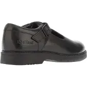 Kickers - "Finley" Formelle Schuhe für Damen, Leder, T-Träger (Schwarz)