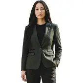 Cavani Damen-Makel-Woll-Mix-Herringbone Tweed maßgeschneiderter Blazer – Caridi