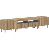 Syfax 3-teiliges LED TV Regal ARNHEM 3 stk. Artisan-Eiche