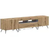 Syfax LED-TV-Schrank BREDA 3 stk. Artisan-Eiche Holzwerkstoff