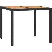 vidaXL Outdoortisch-Set 5 stk. Schwarz und Cremeweiß