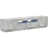 Syfax 5-teiliges LED TV Schrank Betongrau Holzwerkstoff