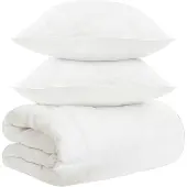 vidaXL Bettwäsche-Set 3 stk. Weiß Bambusfaser
