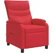 vidaXL Massage Relaxsessel Rot Kunstleder