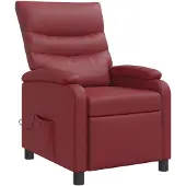 vidaXL Massage Relaxsessel Weinrot Kunstleder