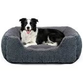 Markenlos Hundebett für mittelgroße Hunde, waschbar und rutschfest - 76x61x23 cm