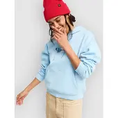 Roxy Hoodie "Perfect Place Brushed", Damen, Gr. M, cerulean, Obermaterial: 80% Baumwolle, 20% Polyester., Sweatshirts Hoodie