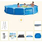 Intex Frame Pool Rund - 366x76 cm - 8-teilig S21179