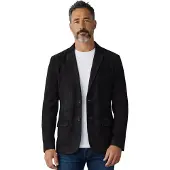 Infinity Leather Herren Italienische Schwarze Wildlederblazerjacke – Trabzon