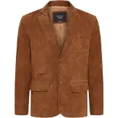 Infinity Leather Herren Italian Tan Wildleder-Blazerjacke – Hohl