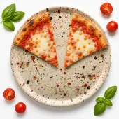 MamboCat Pizzateller Granito Ø31,5cm XL-Teller eine Personen 3D Steinoptik XL-Teller