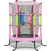 Songmics Trampolin Kinder, 174 cm Kindertrampolin mit Sicherheitsnetz, Randabdeckung STR050S101