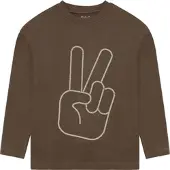 Minymo T-shirt LS chocolate chip (2502) 104