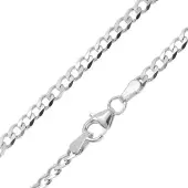 Trendor 31030 Panzerkette 925 Silber Rhodiniert Breite 3 mm