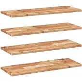 vidaXL Schweberegale 4 Stk. 80x30x2 cm Massivholz Akazie Ölbehandelt