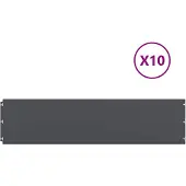 vidaXL Raseneinfassung 10 Stk. 25 x 103 cm Kaltgewalzter Stahl