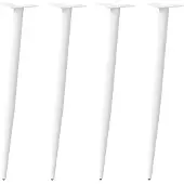 vidaXL Konsolentischbeine Konische Form 4 Stk. Weiß 72-73 cm Stahl