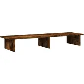 vidaXL Monitorständer Räuchereiche 100x27x15 cm Holzwerkstoff