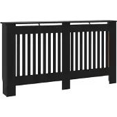 vidaXL Heizkörperverkleidung Schwarz 152x19x81,5 cm Holzwerkstoff