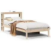 vidaXL Massivholzbett ohne Matratze 75x190 cm Kiefernholz