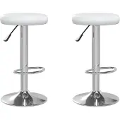 vidaXL Barhocker 2 Stk. Weiß Kunstleder