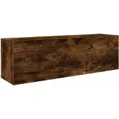vidaXL Bad-Wandschrank Räuchereiche 100x25x30 cm Holzwerkstoff