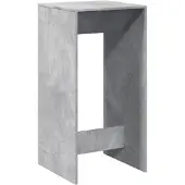 vidaXL Bartisch Betongrau 51x50x103,5 cm Holzwerkstoff