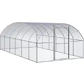 vidaXL Outdoor-Hühnerstall 3x6x2 m Verzinkter Stahl