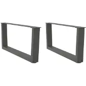 vidaXL Couchtischbeine V-Form 2 Stück Anthrazit 70x(30-31,3) cm Stahl