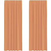 vidaXL Voile Vorhänge mit Schlaufen 2 Stk. Terrakottarot 140x260 cm