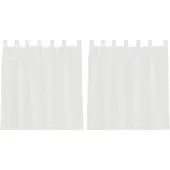 vidaXL Voile Vorhänge mit Stangentaschen 2 Stk. Weiß