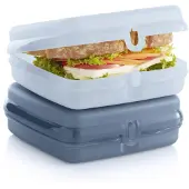 Tupperware Polypropylen Sandwichbehälter 2er Set, Spülmaschinenfest & BPA-frei (2 Klappbehälter), 64 Cubic_Inches