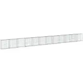 vidaXL Gabione mit Deckel 1200x50x100 cm Verzinktes Eisen