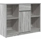 vidaXL Sideboard mit Schublade Grau Sonoma 101x35x76 cm Holzwerkstoff