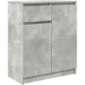 vidaXL Sideboard mit Schublade Betongrau 71x35x84 cm Holzwerkstoff