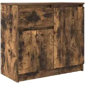 vidaXL Sideboard mit Schublade Räuchereiche 71x35x65 cm Holzwerkstoff