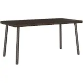 vidaXL Garten-Couchtisch Rechteckig Braun 80x40x37 cm Poly Rattan