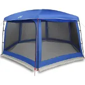 vidaXL Poolzelt mit abnehmbarem Überzelt Netzwänden Azurblau 670x590cm