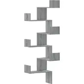 vidaXL Wand-Eckregal Grau Sonoma 45x45x147 cm Holzwerkstoff