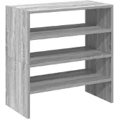 vidaXL Schuhregale 2 Stk. Stapelbar Grau Sonoma 60x30x30,5 cm