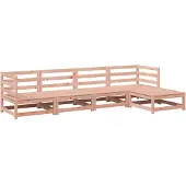 vidaXL 5-tlg. Garten-Sofagarnitur Massivholz Douglasie