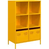 vidaXL Highboard Senfgelb 68x39x103,5 cm Stahl