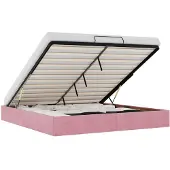 vidaXL Ottoman-Bett ohne Matratze Rosa 200x200 cm Samt