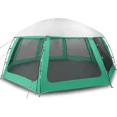 vidaXL Poolzelt mit abnehmbarem Überzelt Netzwänden Meergrün 612x612cm