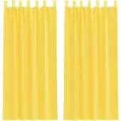 vidaXL Voile Vorhänge mit Stangentaschen 2 Stk. Gelb