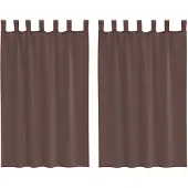 vidaXL Voile Vorhänge mit Stangentaschen 2 Stk. Braun