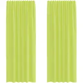 vidaXL Voile Vorhänge mit Lasche 2 Stk. Apfelgrün