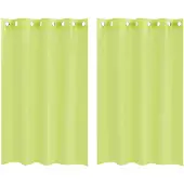 vidaXL Voile Vorhänge mit Ösen 2 Stk. Apfelgrün 140x175 cm