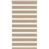 vidaXL Doppelrollo Sandbraun 70x100 cm Stoffbreite 65,9 cm Polyester