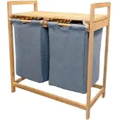 Osoltus Bali Bambus Holz Wäschesortierer Wäschesammler 75 Cm